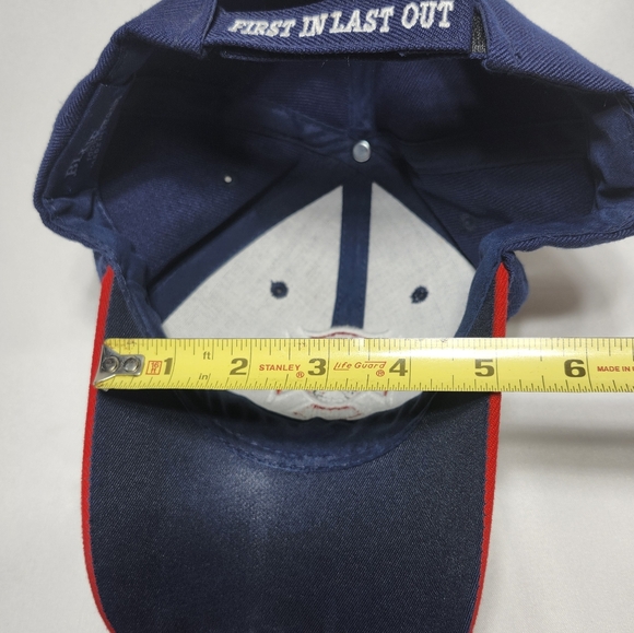 First In Last Out Fire Department Rescue EMS Flame Cap Hat Adult Adjustable - Picture 4 of 12
